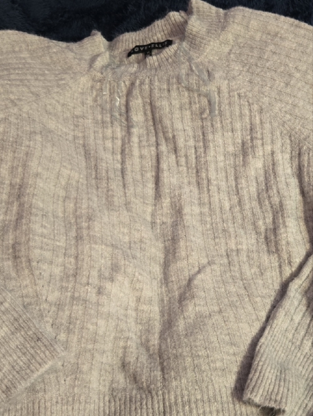 Love Ellie Gray Ribbed Sweater
